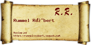 Rummel Róbert névjegykártya