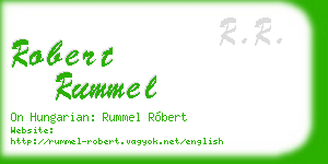 robert rummel business card